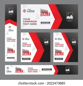 Digital marketing Creative Business abstract and modern Ads banner and Web Banners set premium vector Template for special offer fashion sale.