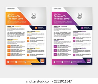 Digital marketing creative flyer design in A4 size