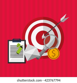 Digital Marketing design. Communication concept. Colorful illust