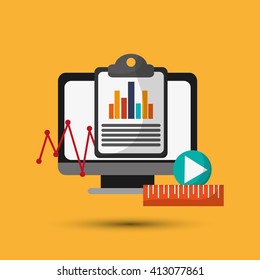 Digital marketing design. computer icon. multimedia concept