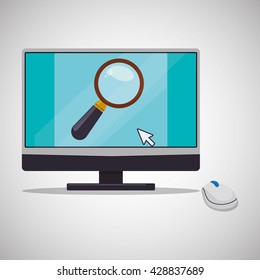 Digital Marketing design. Ecommerce icon. Isolated illustration
