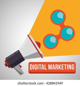 Digital Marketing design. ecommerce icon. isolated illustration 