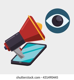 Digital Marketing design. Ecommerce icon. Isolated illustration