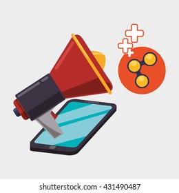 Digital Marketing design. Ecommerce icon. Isolated illustration
