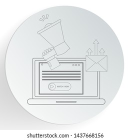Digital marketing design icon. Vector illustration.