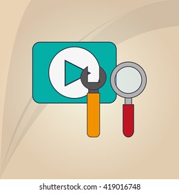 Digital Marketing design. Internet concept. Strategy icon