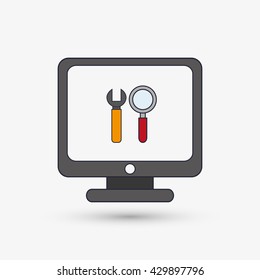 Digital Marketing design. Internet concept. Strategy icon
