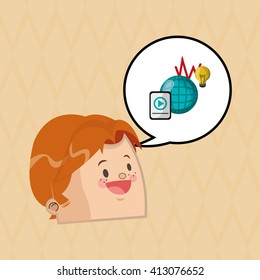 Digital marketing design. smartphone icon. multimedia concept