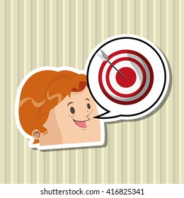 Digital marketing design. target icon. multimedia concept