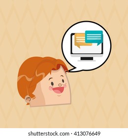 Digital marketing design. technology icon. multimedia concept