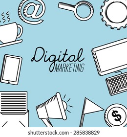 digital marketing design, vector illustration eps10 graphic 