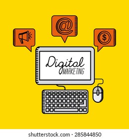 digital marketing design, vector illustration eps10 graphic 