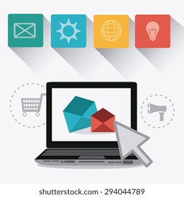 Digital marketing design, vector illustration eps 10.