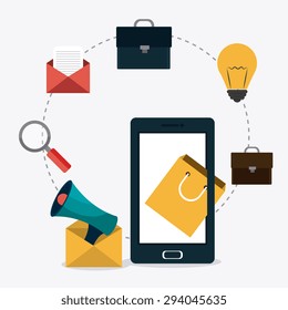 Digital marketing design, vector illustration eps 10.