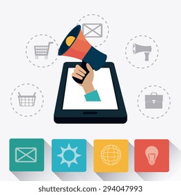 Digital marketing design, vector illustration eps 10.