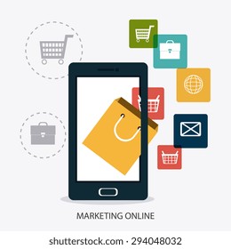 Digital marketing design, vector illustration eps 10.