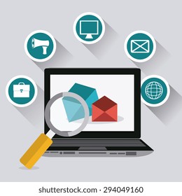 Digital marketing design, vector illustration eps 10.