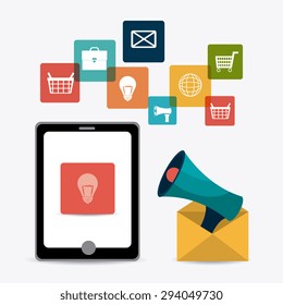 Digital marketing design, vector illustration eps 10.