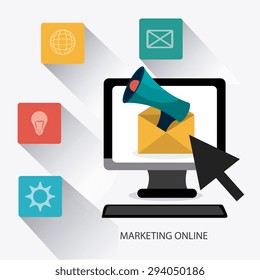 Digital marketing design, vector illustration eps 10.