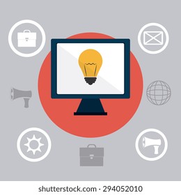 Digital marketing design, vector illustration eps 10.