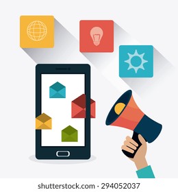 Digital marketing design, vector illustration eps 10.