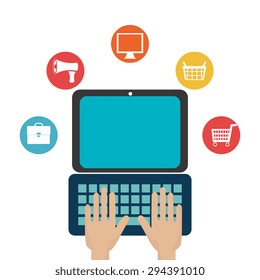 Digital marketing design, vector illustration eps 10.