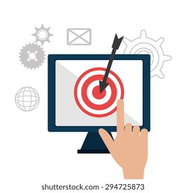 Digital marketing design, vector illustration eps 10.