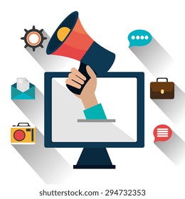 Digital marketing design, vector illustration eps 10.