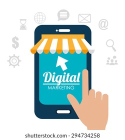 Digital marketing design, vector illustration eps 10.
