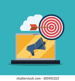 Digital marketing design, vector illustration eps 10.
