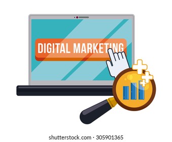 Digital marketing design, vector illustration eps 10.