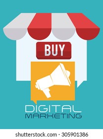 Digital marketing design, vector illustration eps 10.