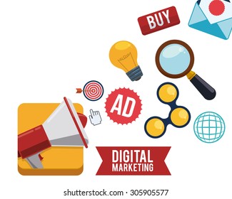 Digital marketing design, vector illustration eps 10.