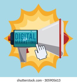 Digital marketing design, vector illustration eps 10.