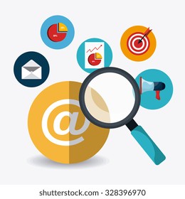 Digital marketing design, vector illustration eps 10