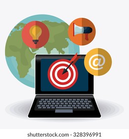Digital marketing design, vector illustration eps 10