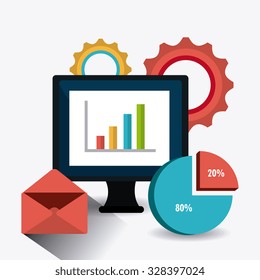 Digital marketing design, vector illustration eps 10