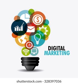 Digital marketing design, vector illustration eps 10