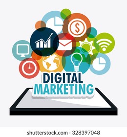Digital marketing design, vector illustration eps 10