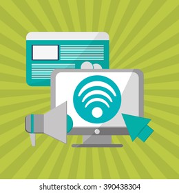 Digital marketing  design , Vector illustration