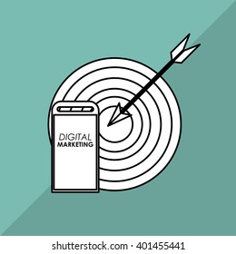 Digital marketing  design , vector illustration