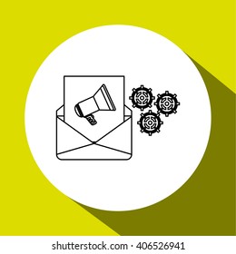 Digital marketing design, vector illustration