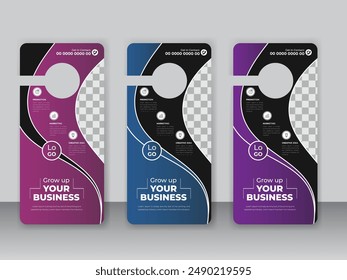 digital marketing door Hanger, modern Door hanger, Door hanger template business