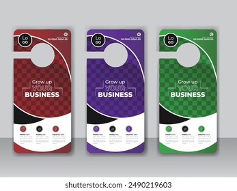 digital marketing door Hanger, modern Door hanger, Door hanger template business