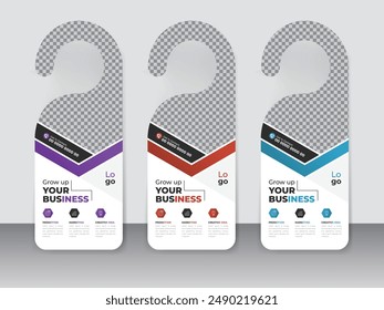 digital marketing door Hanger, modern Door hanger, Door hanger template business