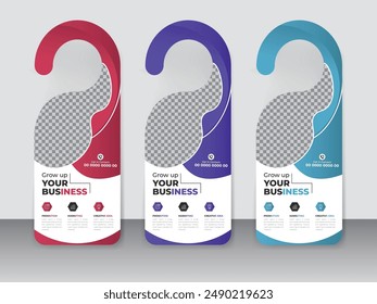 digital marketing door Hanger, modern Door hanger, Door hanger template business