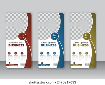 digital marketing door Hanger, modern Door hanger, Door hanger template business