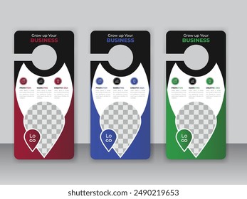 digital marketing door Hanger, modern Door hanger, Door hanger template business