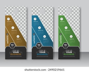 digital marketing door Hanger, modern Door hanger, Door hanger template business