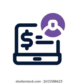 digital marketing dual tone icon. Sleek and modern vector icon for websites, mobile apps, marketing materials, and corporate design. Fully scalable and ready to use.